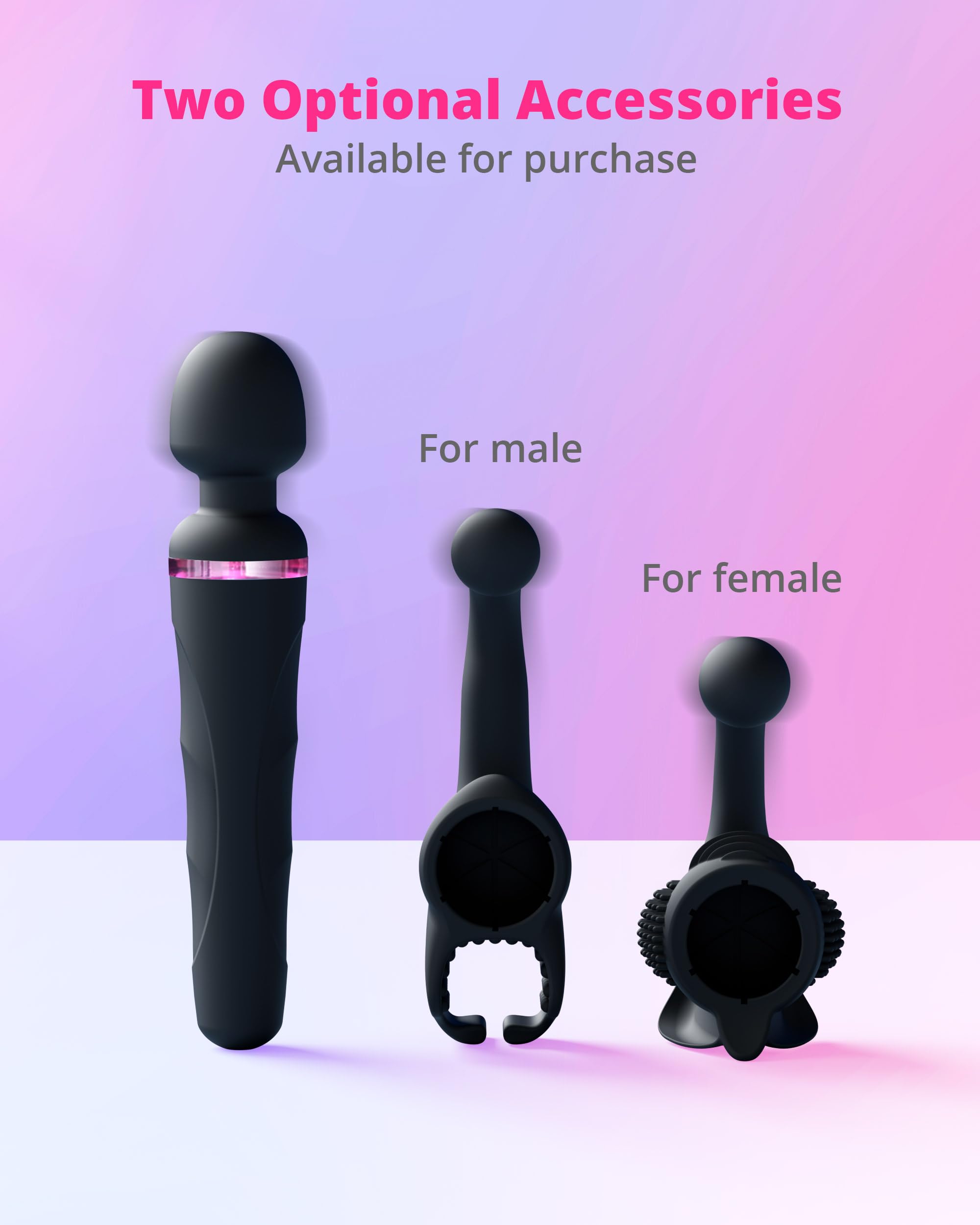 LOVENSE Domi 2 Wand Massager Vibrator for Adults+ Domi 2 Wand Massager Attachment for Men + Domi 2 Massage Wand Accessories for Women Gift Kit for Couples Pleasure - Image 5