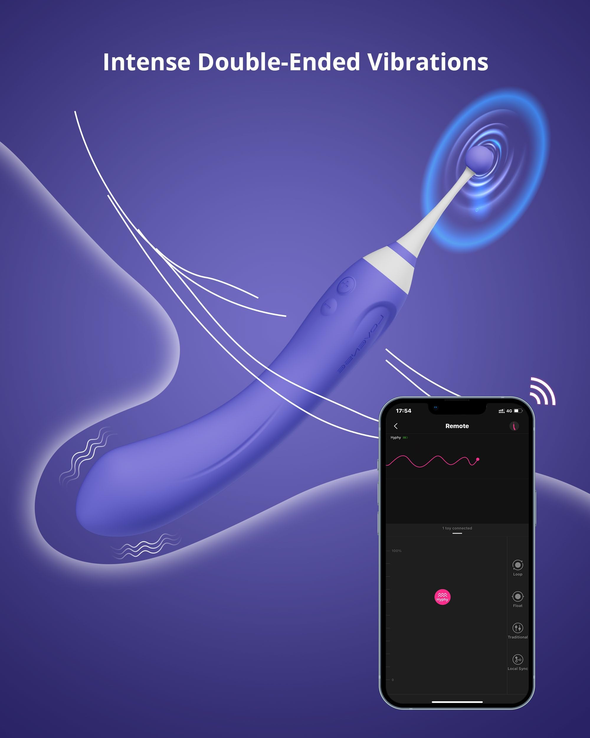 LOVENSE Hyphy G Spot Vibrator for Clitoris Vagina Dual Stimulator, 3 Attachments Mini Nipple Massagers for Female, Small Vibrator Sex Things for Women Pleasure, Waterproof Vibrating Sex Toys - Image 4