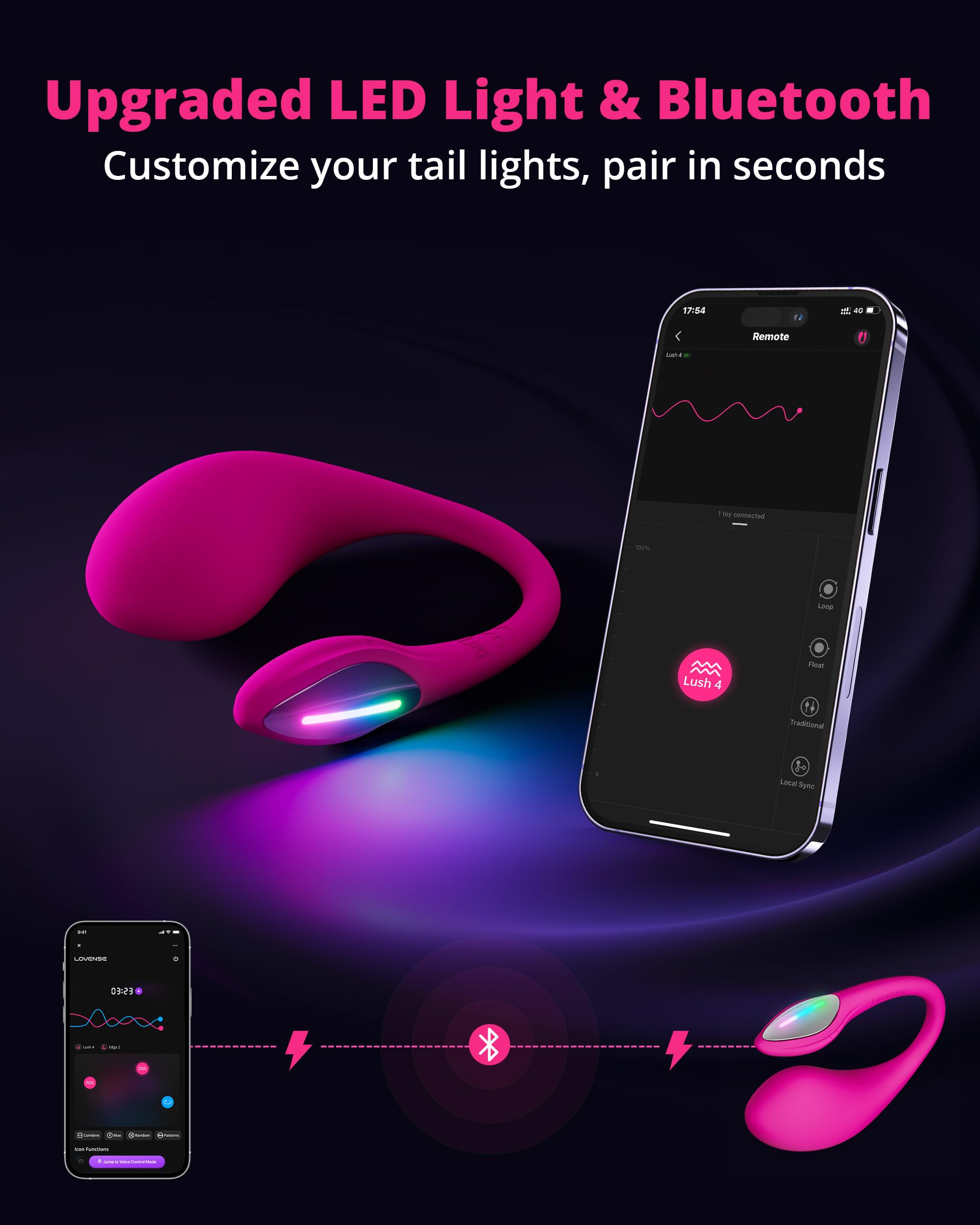 LOVENSE Lush 4 Wearable G-spot Egg Vibrator for Women + LOVENSE Dongle USB Adapter - Image 5