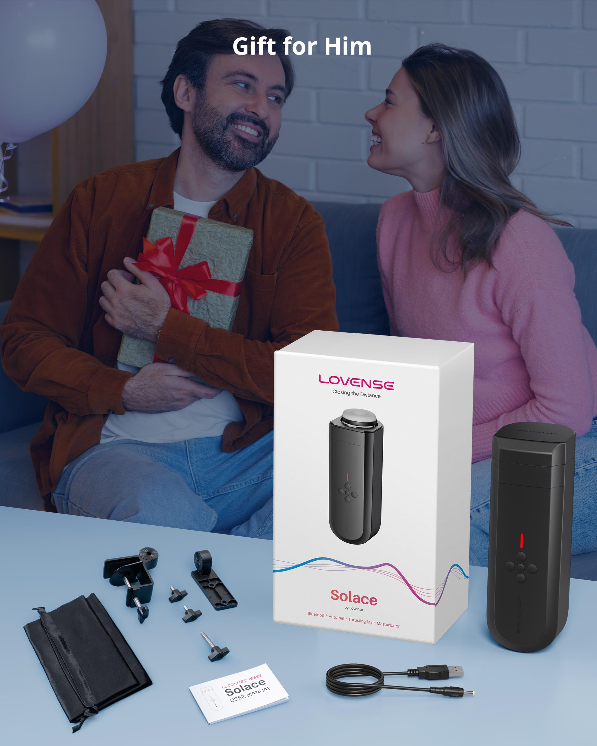 LOVENSE Solace Automatic Male Masturbator Stroker Toys, Hands-Free Electric Masturbators Cup with Adjustable Desk Mount 3D Realistic Pocket Pussy Adult Sex Toys & Games for Men Pleasure - Image 9